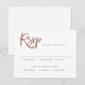 Moderne script trouw-RSVP kaart (Voorkant / Achterkant)