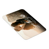 Moderne Script Trouw Save The Date Foto Magneet (Rechterzijde)