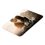 Moderne Script Trouw Save The Date Foto Magneet (Linkerzijde)