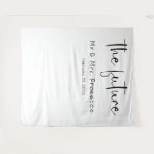 Moderne Script Trouwdouche Achtergrond Wandkleed (Voorkant (horizontaal))