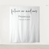 Moderne Script Trouwdouche Achtergrond Wandkleed (Voorkant)