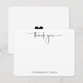 Moderne Script Trouwdouche Bedankkaart (Voorkant / Achterkant)