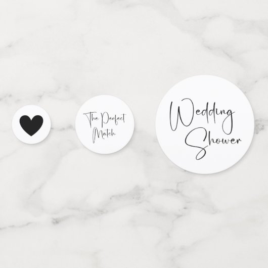 Moderne Script Trouwdouche Confetti (Achterkanten)