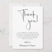 Moderne Script Trouwdouche Foto Dank u kaart (Voorkant)