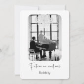 Moderne Script Trouwdouche Foto Kaart (Achterkant)