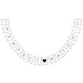 Moderne Script Trouwdouche Vlaggetjes (Alle)