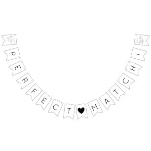 Moderne Script Trouwdouche Vlaggetjes