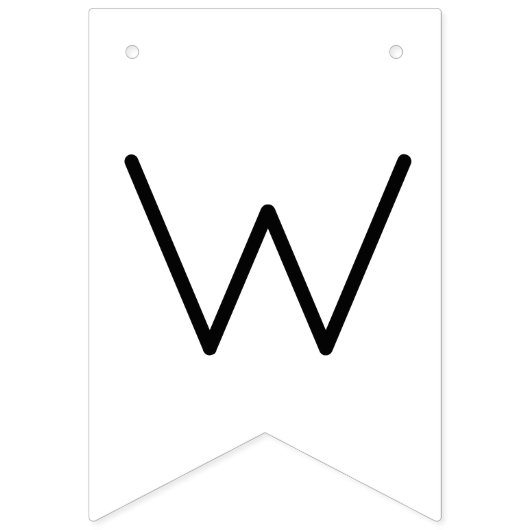 Moderne Script Trouwdouche Vlaggetjes (Tweede vlag)
