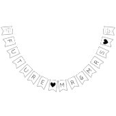 Moderne Script Trouwdouche Vlaggetjes (Alle)