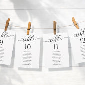 Moderne Script Trouwen Zitting Grafiek Tafelnummer