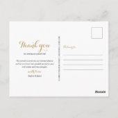 Moderne Script Trouwfoto Collage Bedankt Briefkaart (Achterkant)