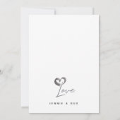 Moderne Script Trouwfoto Flat Dank u kaart (Achterkant)