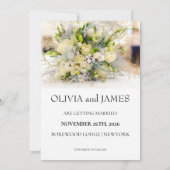 Moderne Script Trouwfoto Save The Date (Achterkant)