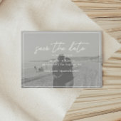 Moderne Script Trouwfoto Save The Date