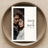 Moderne Script Trouwfoto Sla de datum Nodig op Kaart