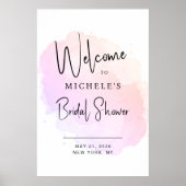 Moderne script typografie Bruidsdouche Welkom Poster (Voorkant)