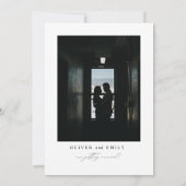 Moderne Script Typografie Bruiloft Save the Date Kaart (Achterkant)