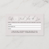Moderne script typografie deel de liefde aanbevelingskaartje (Achterkant)