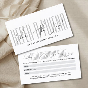 Moderne script typografie deel de liefde aanbevelingskaartje