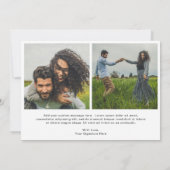 Moderne script typografie foto elegante trouw  save the date (Achterkant)