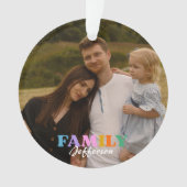 Moderne script typografie foto minimalistische fam ornament (voorkant)