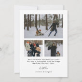Moderne Script Typografie Half Arch Foto Kerstmis Feestdagenkaart (Achterkant)