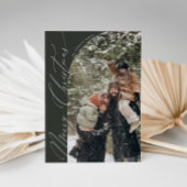 Moderne Script Typografie Half Arch Foto Kerstmis Feestdagenkaart