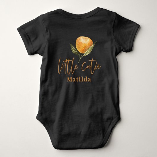 Moderne script typografie kleine schattige nieuwe  romper (Achterkant)