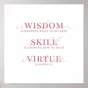 Moderne script typografie motivatie citaat poster