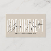 Moderne script typografie professionele herinnerin afsprakenkaartje (Voorkant)