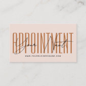 Moderne script typografie professionele herinnerin afsprakenkaartje (Voorkant)