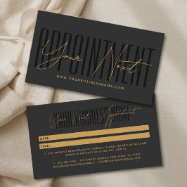 Moderne script typografie professionele herinnerin afsprakenkaartje