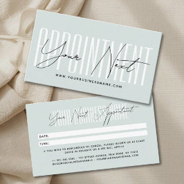 Moderne script typografie professionele herinnerin afsprakenkaartje