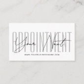 Moderne script typografie professionele herinnerin afsprakenkaartje (Voorkant)