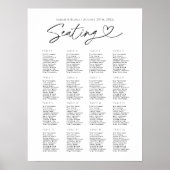 Moderne Script Typografie Trouwstoel Grafiek Poster (Voorkant)