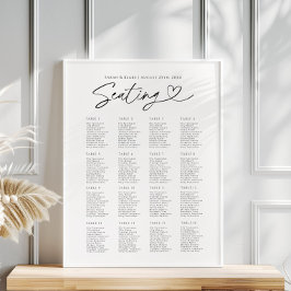 Moderne Script Typografie Trouwstoel Grafiek Poster