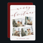 Moderne Script Typografie Vrolijk Kerstfeest Foto Feestdagenkaart<br><div class="desc">Moderne Script Typografie Vrolijk Kerstfeest Foto Vakantie Kaart</div>