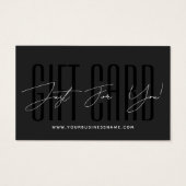 Moderne script typografie zakelijke cadeaukaart  visitekaartje (Voorkant)