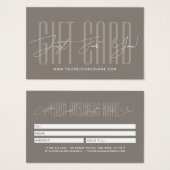 Moderne script typografie zakelijke cadeaukaart visitekaartje (Voorkant /achterkant)