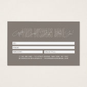 Moderne script typografie zakelijke cadeaukaart visitekaartje (Achterkant)