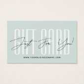 Moderne script typografie zakelijke cadeaukaart  visitekaartje (Voorkant)