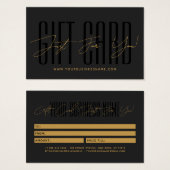 Moderne script typografie zakelijke cadeaukaart visitekaartje (Voorkant /achterkant)