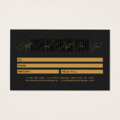 Moderne script typografie zakelijke cadeaukaart visitekaartje (Achterkant)
