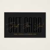 Moderne script typografie zakelijke cadeaukaart visitekaartje (Voorkant)