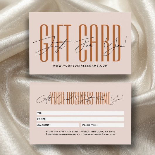 Moderne script typografie zakelijke cadeaukaart visitekaartje
