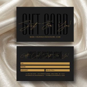 Moderne script typografie zakelijke cadeaukaart visitekaartje