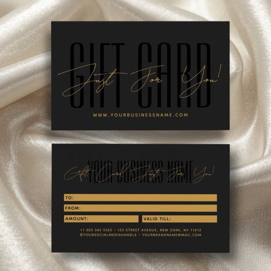 Moderne script typografie zakelijke cadeaukaart visitekaartje