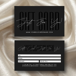 Moderne script typografie zakelijke cadeaukaart  visitekaartje