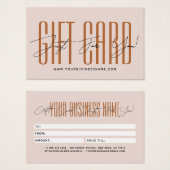 Moderne script typografie zakelijke cadeaukaart visitekaartje (Voorkant /achterkant)