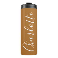 Moderne Script Typography Name Personalized Brown